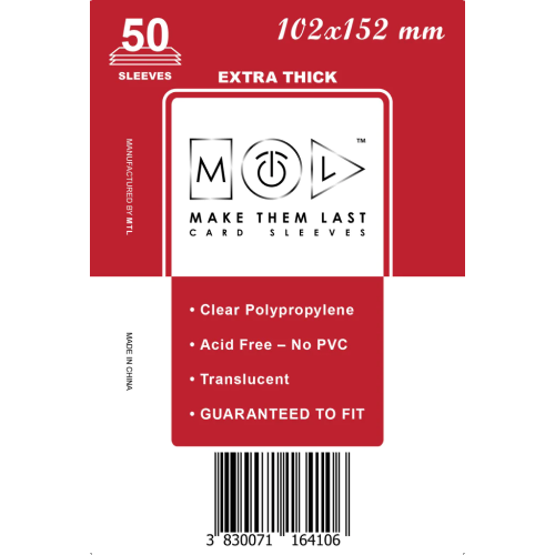 MTL 102x152 mm premium kártyavédő 50 db
