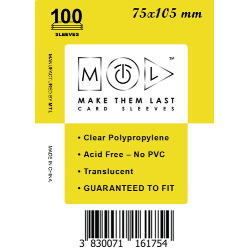 MTL 75x105 mm standard kártyavédő 100 db