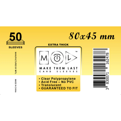 MTL 80x45 mm premium kártyavédő 50 db