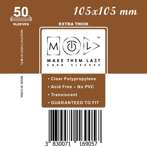 MTL 105x105 mm premium kártyavédő 50db