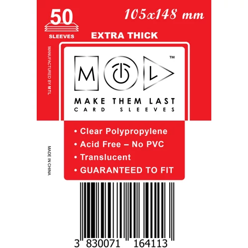 MTL 105x148 mm premium kártyavédő 50db