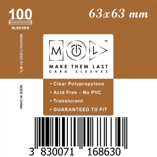 MTL 63x63 mm standard kártyavédő 100 db