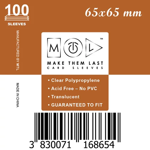 MTL 65x65 mm standard kártyavédő 100 db