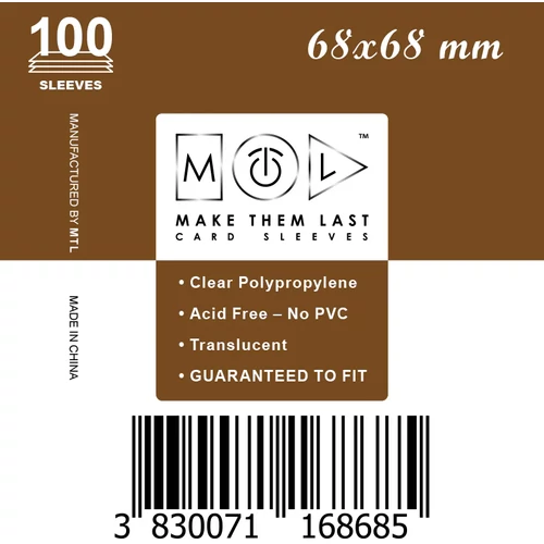 MTL 68x68 mm standard kártyavédő 100 db