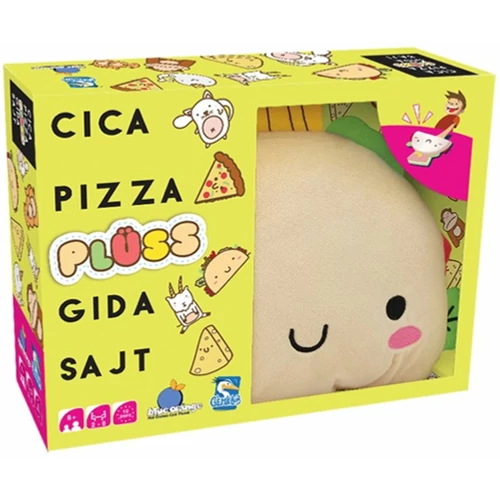 Cica, pizza, plüss, gida, sajt társasjáték