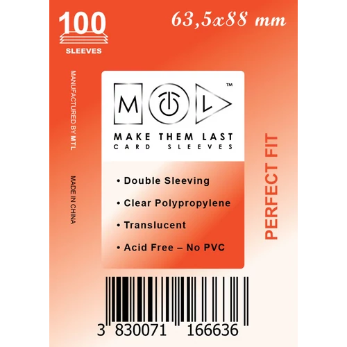 MTL 63,5x88 mm standard (PERFECT FIT) kártyavédő 100db
