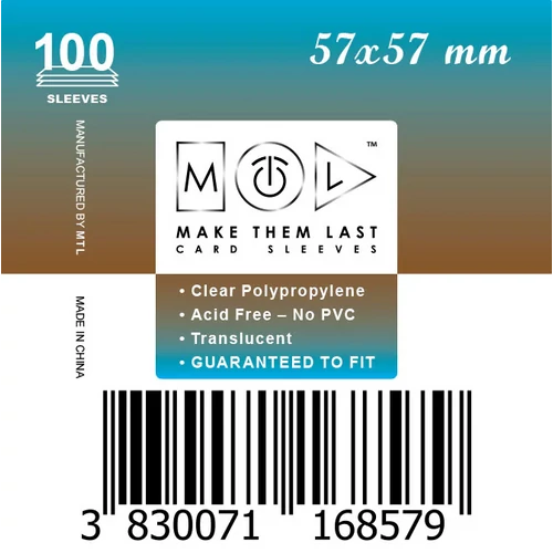 MTL 57x57 mm standard kártyavédő 100 db