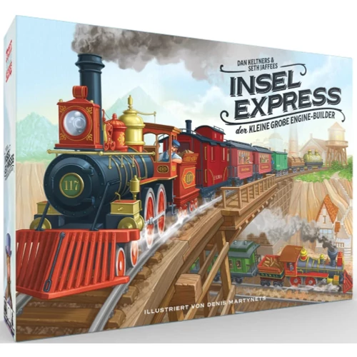 Isle of Trains: All Aboard (német, DELUXE kiadás, nyomdai magyar szabállyal) társasjáték