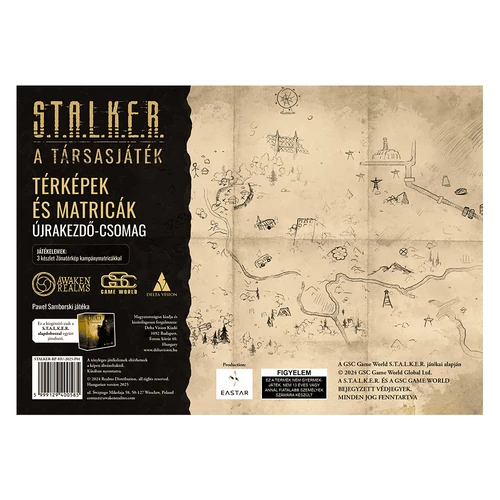 S.T.A.L.K.E.R.: A társasjáték – Térképek és matricák (újrakezdő csomag) társasjáték kiegészítő