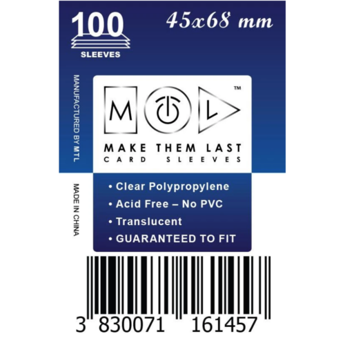 MTL 45x68 mm standard kártyavédő