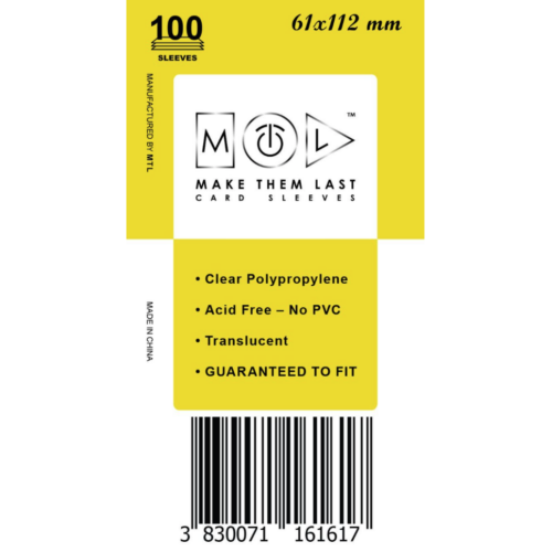 MTL 61x112 mm standard kártyavédő