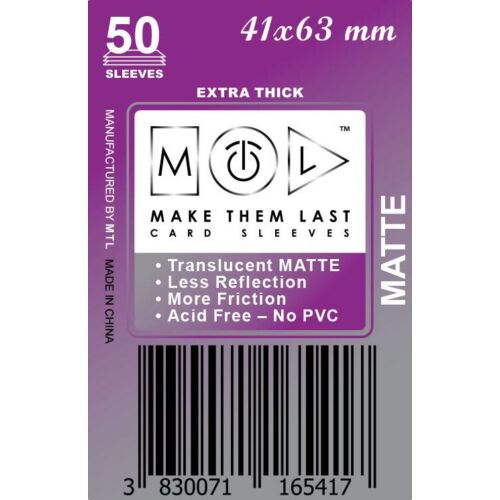 MTL 41x63 mm premium MATT kártyavédő