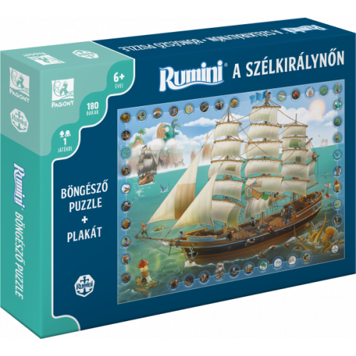 Rumini a Szélkirálynőn böngésző puzzle 180 db-os