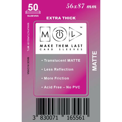 MTL 56x87 mm premium MATT kártyavédő