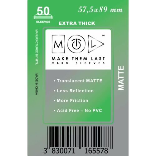 MTL 57,5x89 mm premium MATT kártyavédő